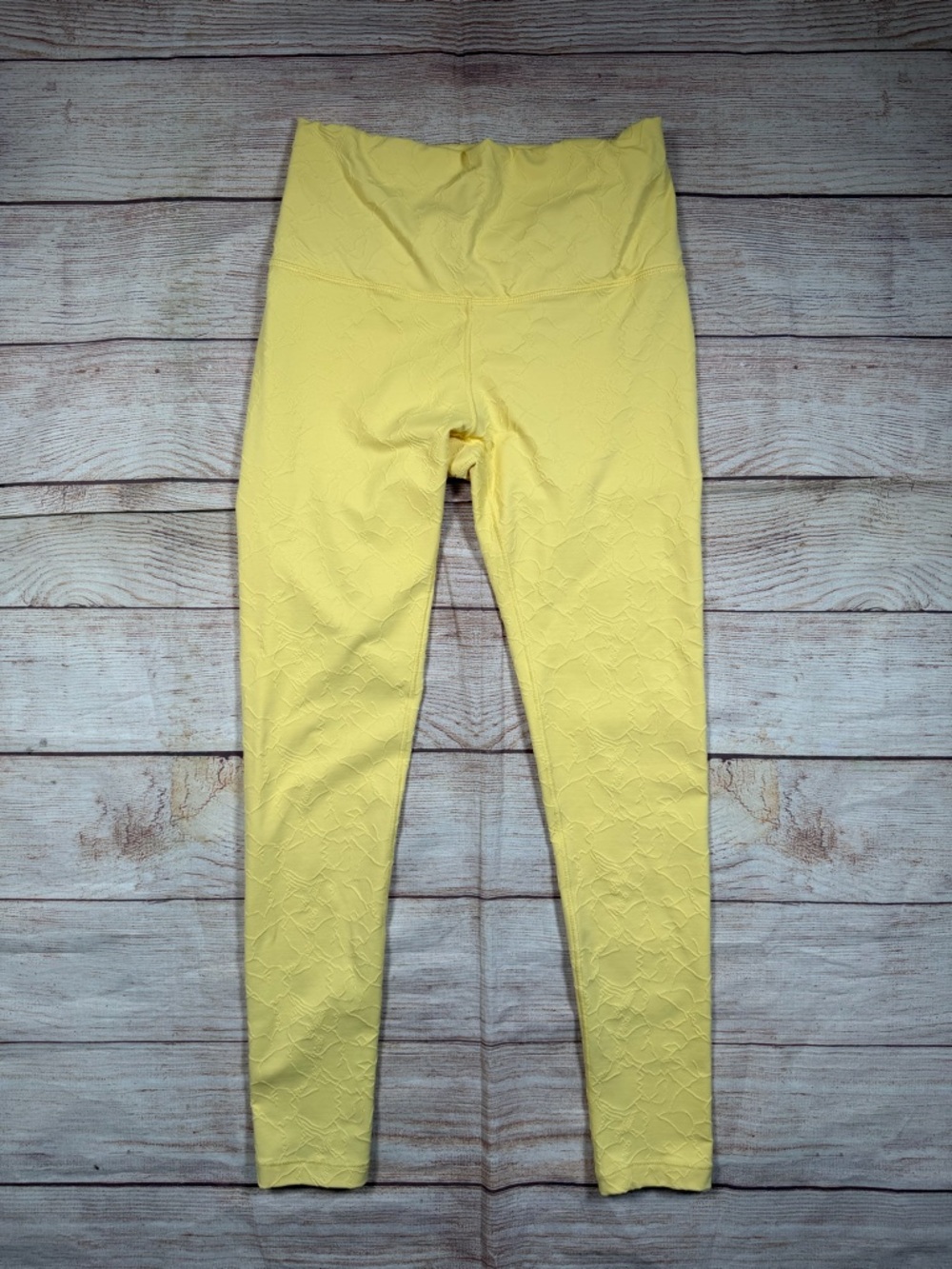 CALIA by Carrie Underwood Butter Yellow Textured High-Rise Leggings